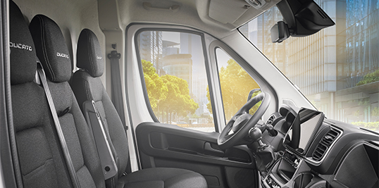Fiat Professional Ducato Truck interior. Fiat Professional windscreen package